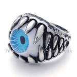 Titanium Blue Eyes Ring