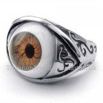 Titanium Brown Eyes Ring
