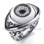 Titanium Black Eyes Ring