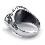 Titanium Black Eyes Ring