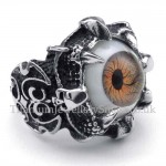 Titanium Brown Eye Claw Ring