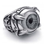 Titanium Black Eagle Claws Eye Ring