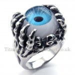 Titanium Blue Eye Ring