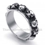 Titanium Skull Circling Ring