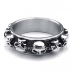 Titanium Skull Circling Ring
