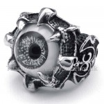 Titanium Black Eye Claw Ring