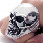 Silver Skull Titanium Ring