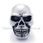 Silver Skull Titanium Ring
