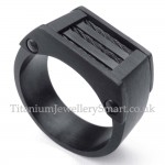 Black Wire Titanium Ring