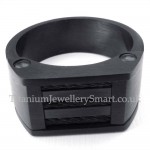 Black Wire Titanium Ring