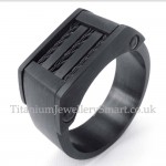 Black Wire Titanium Ring