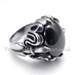 Titanium Ring with Black Zircon