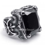 Titanium Black Zircon Ring