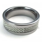 Mens Tungsten Carbon Ring