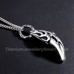 Titanium Wolf's Fang Mens Retro Pendant