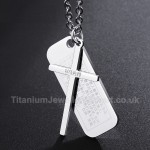 Titanium Retro Cross Mens Pendant