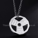 Titanium Dumbbell Mens Pendant