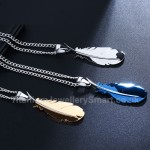 Titanium Feather-shaped Mens Pendant