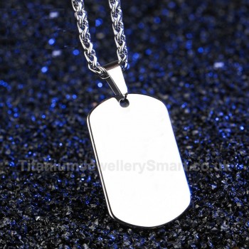 Titanium Mens Shield Pendant