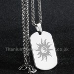 Titanium Mens Shield Pendant