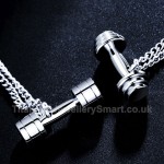 Titanium Dumbbell Mens Pendant