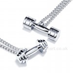 Titanium Dumbbell Mens Pendant