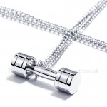 Titanium Dumbbell Mens Pendant