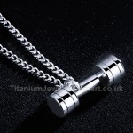 Titanium Dumbbell Mens Pendant