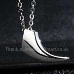 Titanium Wolf's Fang Mens Pendant