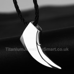 Titanium Wolf's Fang Mens Pendant