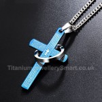 Titanium Cross Mens Pendant