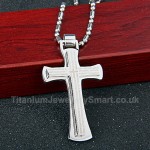 Titanium Black Two Layer Mens Cross Pendant