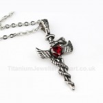 Titanium Retro Mens Cross Pendant