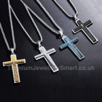 Titanium Mens Cross Pendant