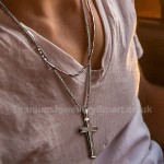 Titanium Mens Cross Pendant