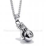 Titanium Sport Mens Boxing Gloves Pendant