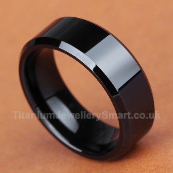Titanium Black Mens Ring