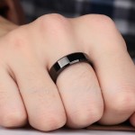 Titanium Black Mens Ring