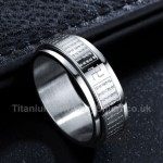 Titanium Rotatable Mens Retro Ring