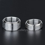 Titanium Rotatable Mens Retro Ring