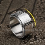 Titanium Rotatable Mens Retro Ring