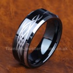 Titanium Black Mens Ring