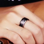 Titanium Black Mens Ring