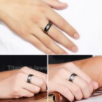 Titanium Black Mens Ring