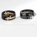 Titanium Mens Cross Retro Ring