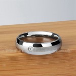 Titanium Mens Ring with Rhinestones