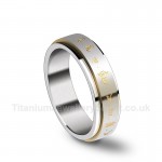 Titanium Mens Rotatable Retro Ring