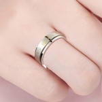 Titanium Mens Rotatable Retro Ring