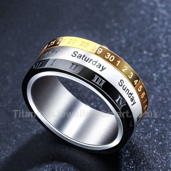 Titanium Rotatable Mens Ring