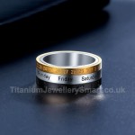 Titanium Rotatable Mens Ring